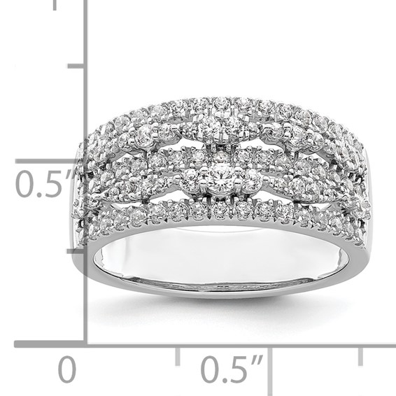 14K White Gold 7/8 carat Complete Diamond Band