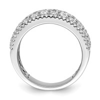 14K White Gold 2 Carat Lab Grown Diamond VS SI+ G+ Complete Fashion Band view 2