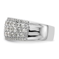 14K White Gold 2 Carat Lab Grown Diamond VS SI+ G+ Complete Fashion Band view 3