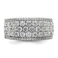 14K White Gold 2 Carat Lab Grown Diamond VS SI+ G+ Complete Fashion Band view 4