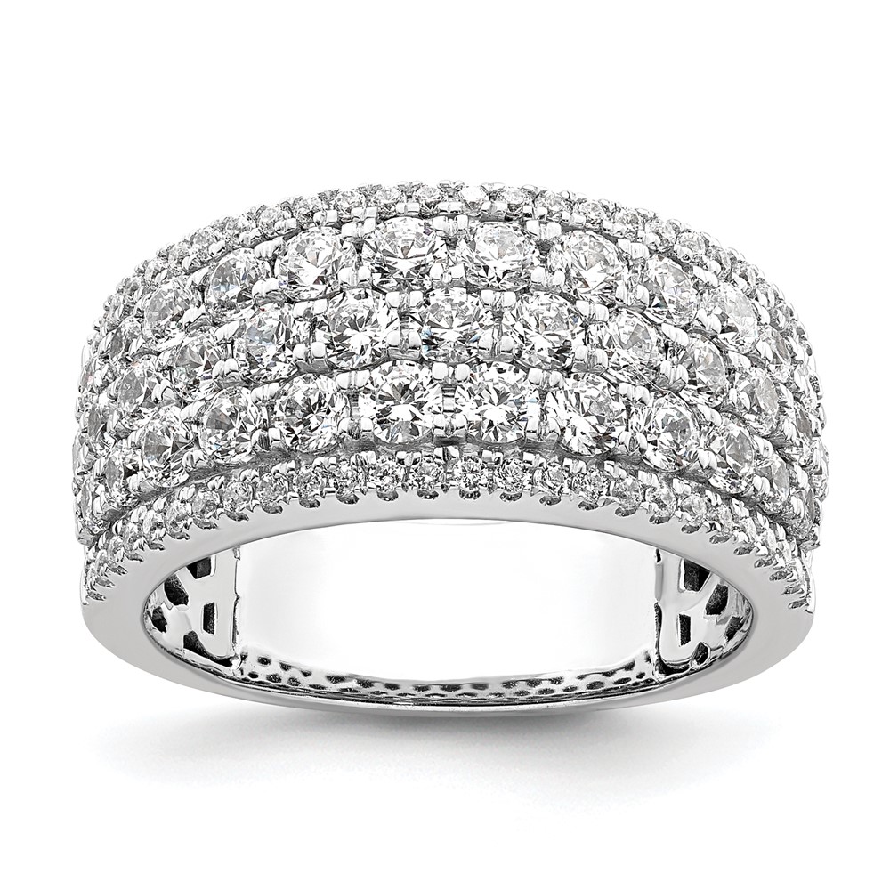 14K White Gold 2 Carat Lab Grown Diamond VS SI+ G+ Complete Fashion Band