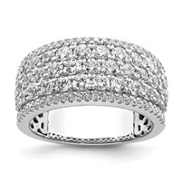 14K White Gold 2 Carat Lab Grown Diamond VS SI+ G+ Complete Fashion Band view 1