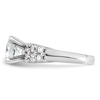 14K White Gold 2.88 Carat Certified Lab Grown Diamond VS+ F+ Round Complete Engagement Ring view 3