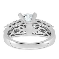 14K White Gold 2.88 Carat Certified Lab Grown Diamond VS+ F+ Round Complete Engagement Ring view 5