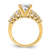 14K Yellow Gold 2.88 Carat Certified Lab Grown Diamond VS+ F+ Round Complete Engagement Ring view 2