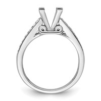 14K White Gold 0.50 Carat Lab Grown Diamond VS SI+ G+ 1.25 Carat Princess Center Semi Mount Engagement Ring view 2