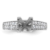 14K White Gold 0.50 Carat Lab Grown Diamond VS SI+ G+ 1.25 Carat Princess Center Semi Mount Engagement Ring view 4