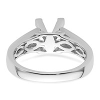 14K White Gold 0.50 Carat Lab Grown Diamond VS SI+ G+ 1.25 Carat Princess Center Semi Mount Engagement Ring view 5