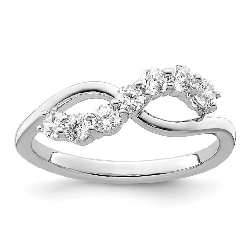 14K White Gold Lab Grown Diamond VS/SI+ G+ Band