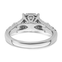 14K White Gold 1 Carat Lab Grown Diamond VS SI+ G+ Complete Cluster Engagement Ring view 5