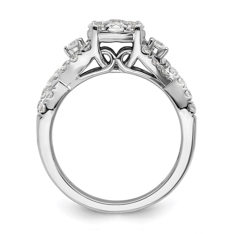 14K White Gold Lab Grown Diamond VS/SI+ G+ Cluster Ring