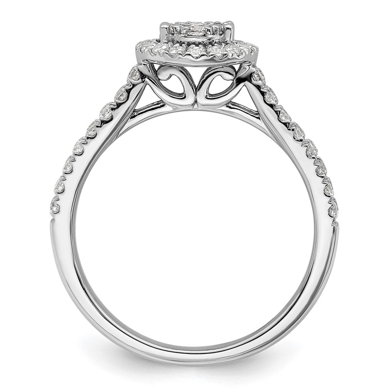 14K White Gold Lab Grown Diamond VS/SI+ G+ Cluster Ring