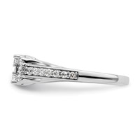 14K White Gold 0.75 Carat Lab Grown Diamond VS SI+ G+ Complete Cluster Engagement Ring view 3