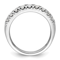 14K White Gold 1.50 Carat Lab Grown Diamond VS SI+ G+ Complete Double Row Fashion Band view 2