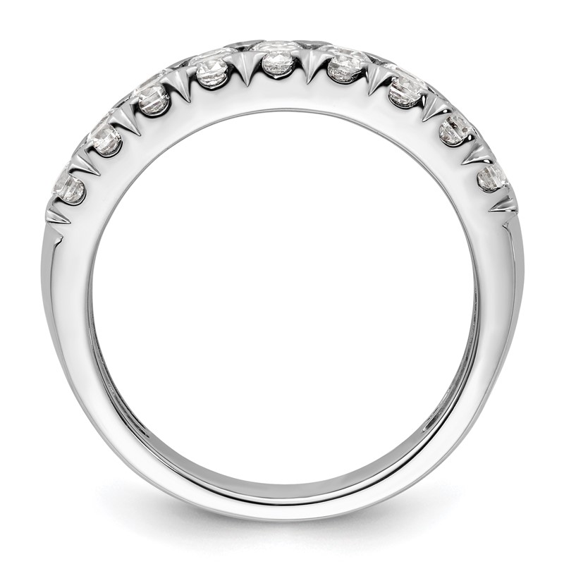 14k White Gold 1 1/2 carat Lab Grown Diamond VS/SI+ G+ Complete Double Row Fashion Band