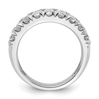 14K White Gold 2 Carat Lab Grown Diamond VS SI+ G+ Complete Double Row Fashion Band view 2