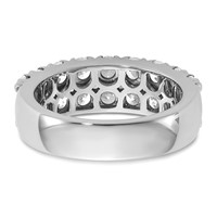 14K White Gold 2 Carat Lab Grown Diamond VS SI+ G+ Complete Double Row Fashion Band view 5