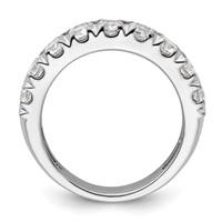 14K White Gold 2.88 Carat Lab Grown Diamond VS SI+ G+ Complete Double Row Fashion Band view 2
