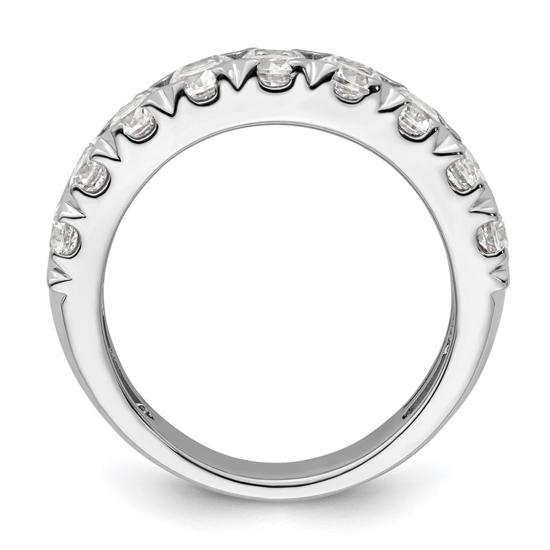 14k White Gold 3 carat Lab Grown Diamond VS/SI+ G+ Complete Double Row Fashion Band
