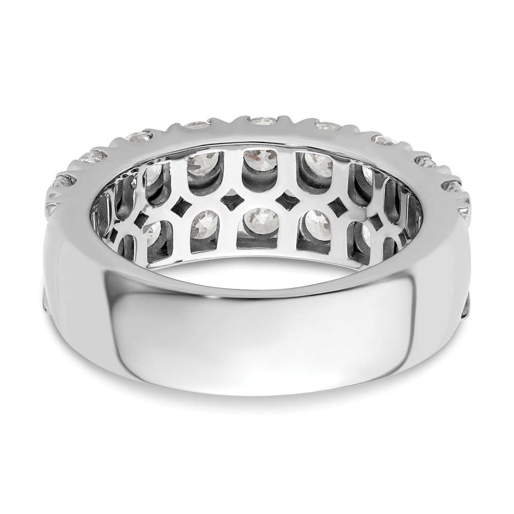 14k White Gold 3 carat Lab Grown Diamond VS/SI+ G+ Complete Double Row Fashion Band (RM8839-300-7WLG)