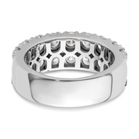 14K White Gold 2.88 Carat Lab Grown Diamond VS SI+ G+ Complete Double Row Fashion Band view 5