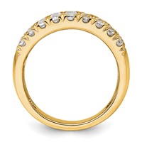 14K Yellow Gold 1.50 Carat Lab Grown Diamond VS SI+ G+ Complete Triple Row Fashion Band view 3