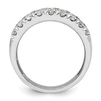 14K White Gold 2 Carat Lab Grown Diamond VS SI+ G+ Complete Triple Row Fashion Band view 2