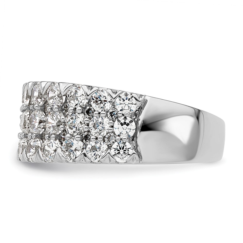 14k White Gold 2 carat Lab Grown Diamond VS/SI+ G+ Complete Triple Row Fashion Band (RM8840-200-7WLG)