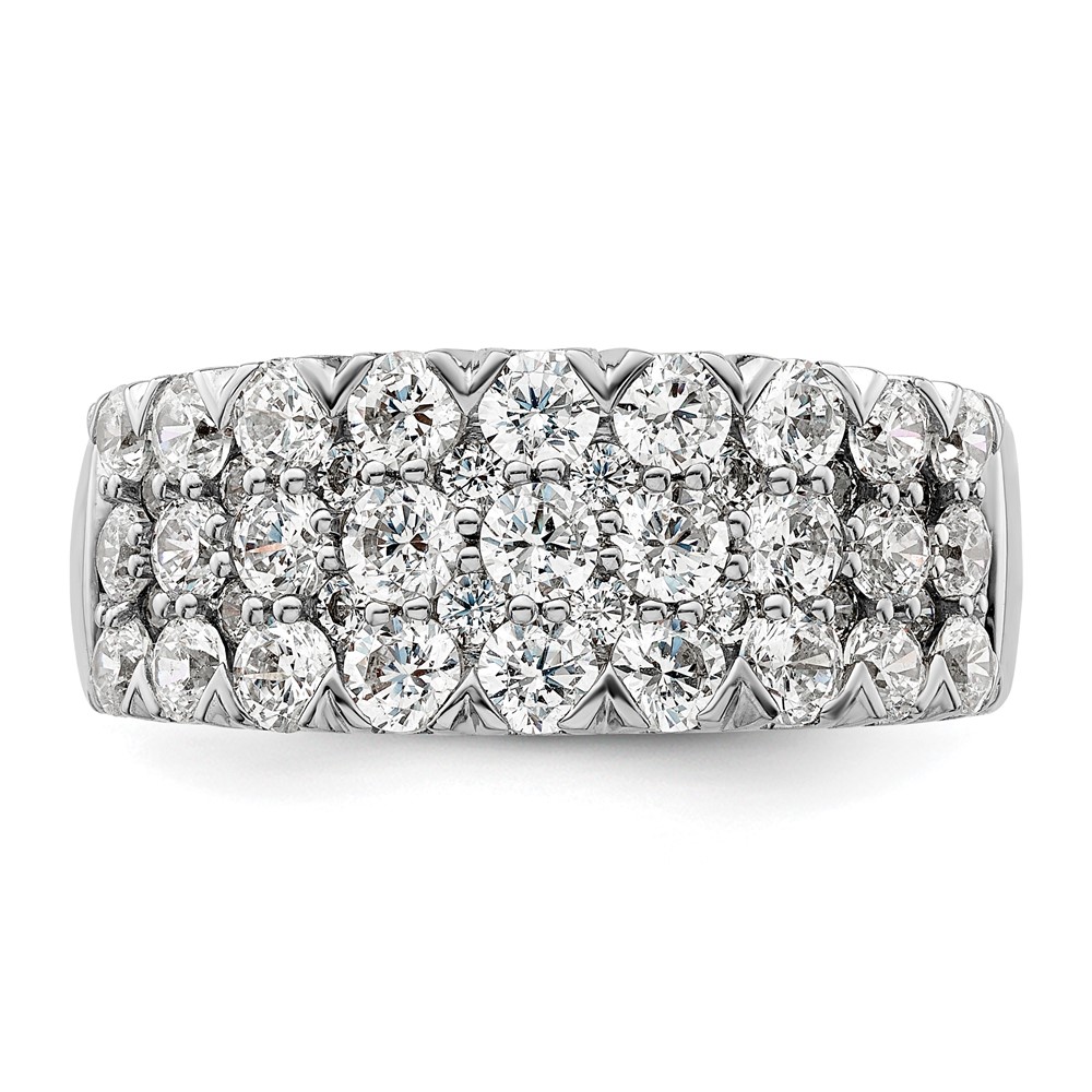 14k White Gold 2 carat Lab Grown Diamond VS/SI+ G+ Complete Triple Row Fashion Band (RM8840-200-7WLG)