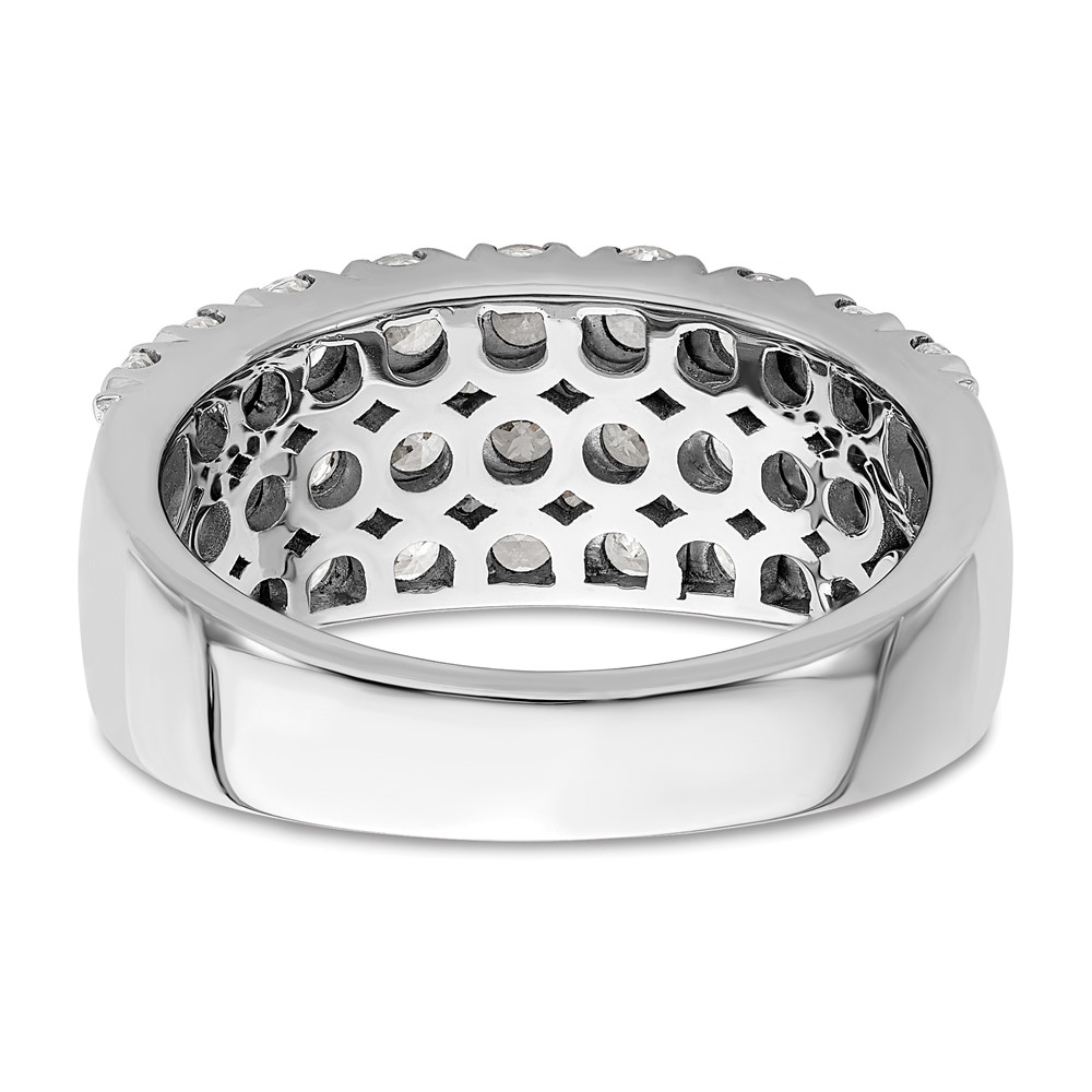 14k White Gold 2 carat Lab Grown Diamond VS/SI+ G+ Complete Triple Row Fashion Band (RM8840-200-7WLG)