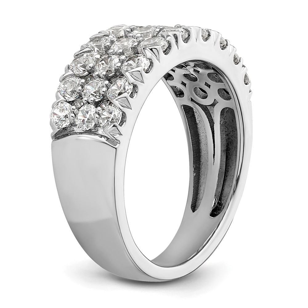 14k White Gold 2 carat Lab Grown Diamond VS/SI+ G+ Complete Triple Row Fashion Band (RM8840-200-7WLG)