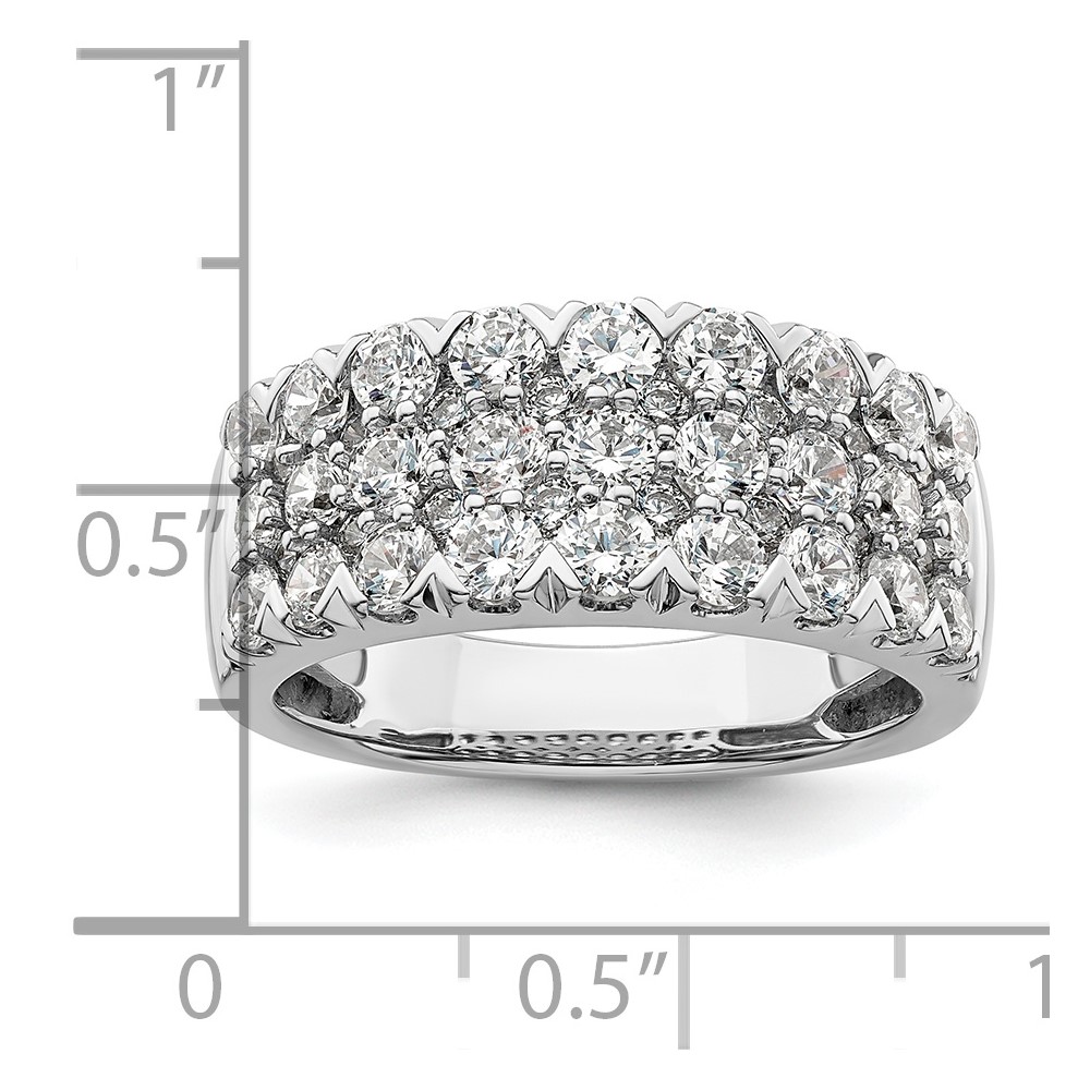 14k White Gold 2 carat Lab Grown Diamond VS/SI+ G+ Complete Triple Row Fashion Band (RM8840-200-7WLG)