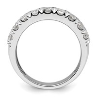 14K White Gold 3ct Lab Grown Diamond VS SI+ G+ Complete Triple Row Band view 2