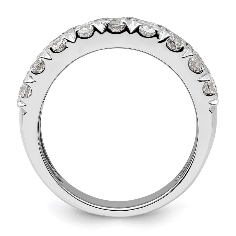 14k White Gold 3 carat Lab Grown Diamond VS/SI+ G+ Complete Triple Row Fashion Band