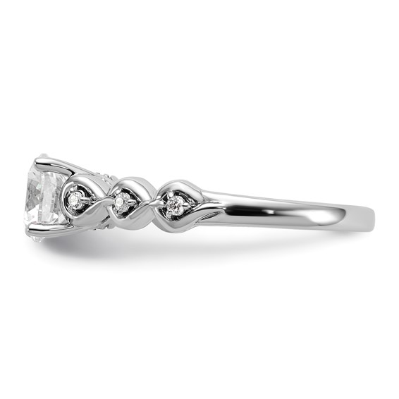 14k White Gold Diamond Semi-Mount Engagement Ring