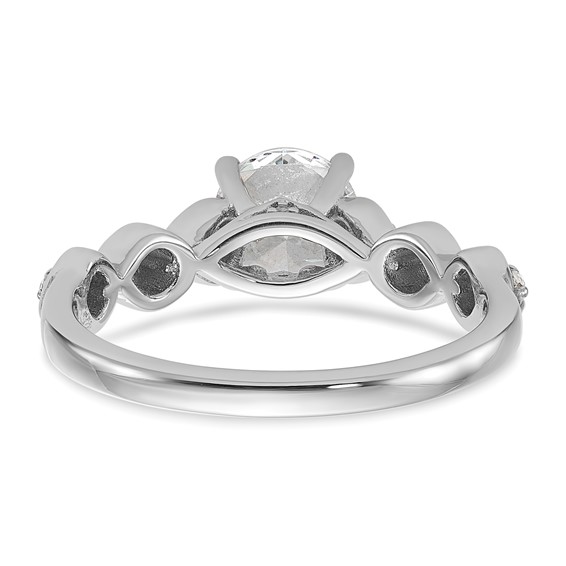 14k White Gold Diamond Semi-Mount Engagement Ring