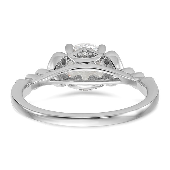 14k White Gold Diamond Semi-Mount Engagement Ring