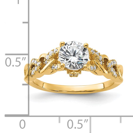 14k Diamond Semi-Mount Engagement Ring