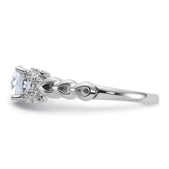 14k White Gold Diamond Semi-Mount Engagement Ring