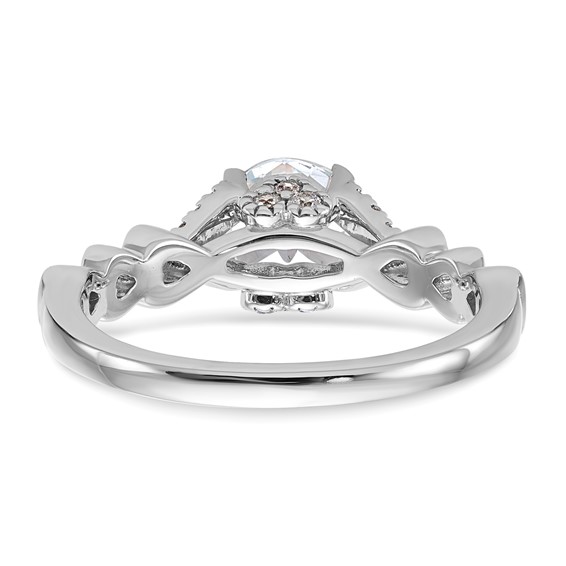 14k White Gold Diamond Semi-Mount Engagement Ring