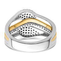 14K Two-Tone 0.38 Carat Lab Grown Diamond VS SI+ G+ Complete Fashion Ring view 5