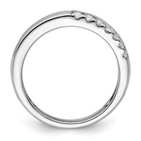 14K White Gold 0.38 Carat Lab Grown Diamond VS SI+ G+ Complete Band view 2