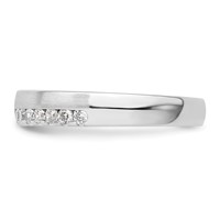 14K White Gold 0.38 Carat Lab Grown Diamond VS SI+ G+ Complete Band view 3