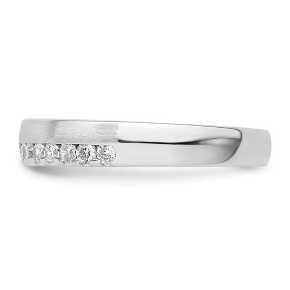 14k White Gold 3/8 carat Lab Grown Diamond VS/SI+ G+ Complete Band