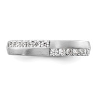 14K White Gold 0.38 Carat Lab Grown Diamond VS SI+ G+ Complete Band view 4