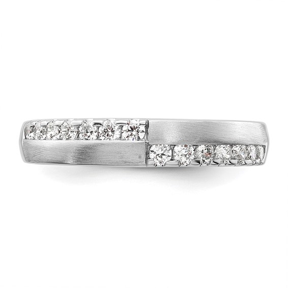 14k White Gold 3/8 carat Lab Grown Diamond VS/SI+ G+ Complete Band