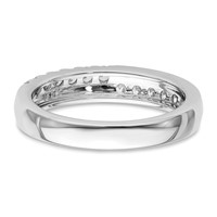 14K White Gold 0.38 Carat Lab Grown Diamond VS SI+ G+ Complete Band view 5