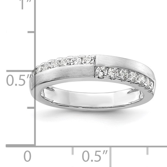 14k White Gold 3/8 carat Lab Grown Diamond VS/SI+ G+ Complete Band
