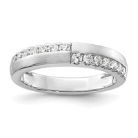 14K White Gold 0.38 Carat Lab Grown Diamond VS SI+ G+ Complete Band view 1