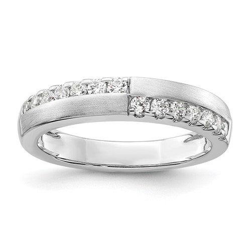 14K White Gold 0.38 Carat Lab Grown Diamond VS SI+ G+ Complete Band
